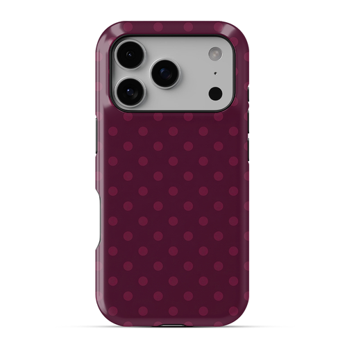 Polka Dot | Burgundy Phone Case