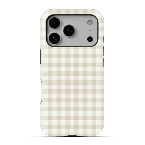 Gingham | Beige Phone Case