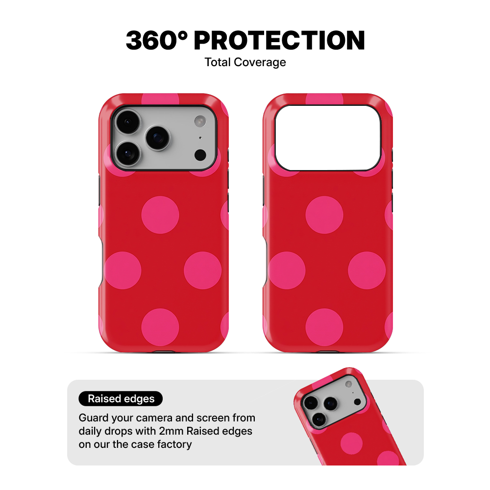 Polka Dot | Red & Pink - II Phone Case