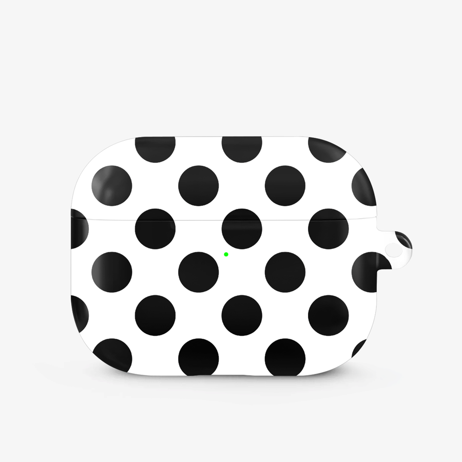 Polka Dot | White & Black II Airpods Case