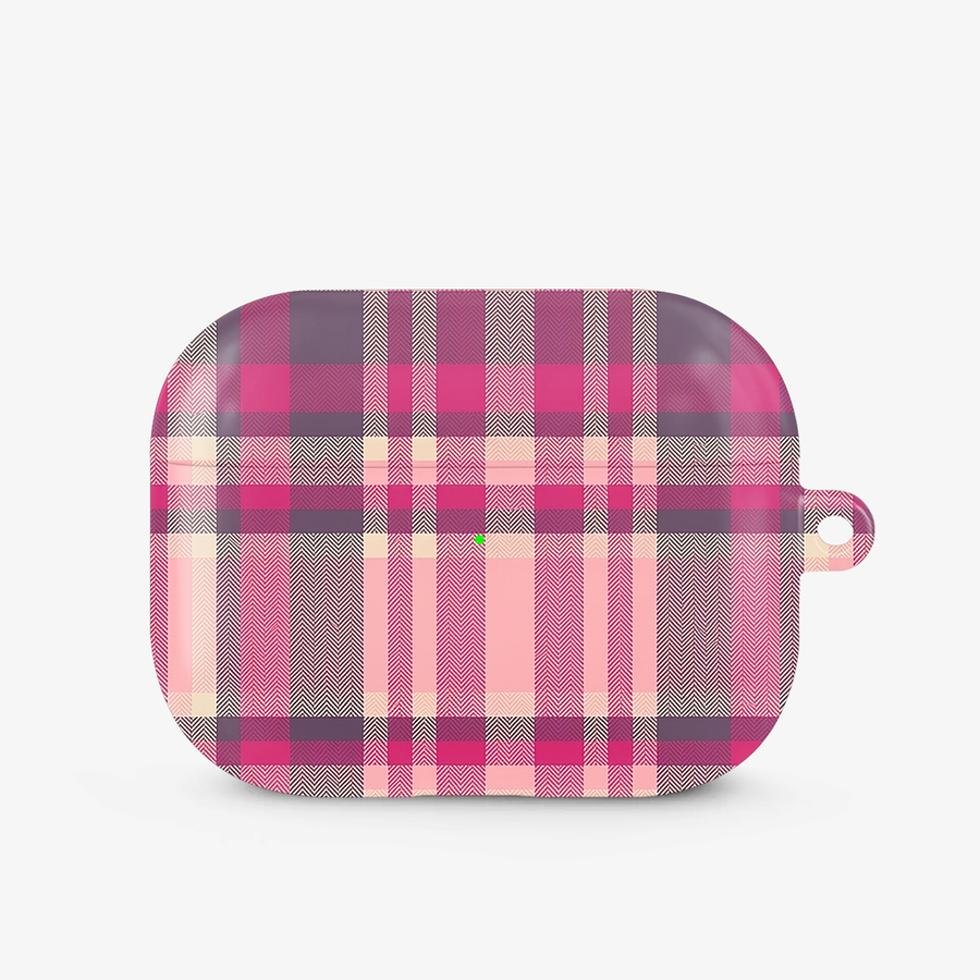 Gingham | Pink II Airpods Case