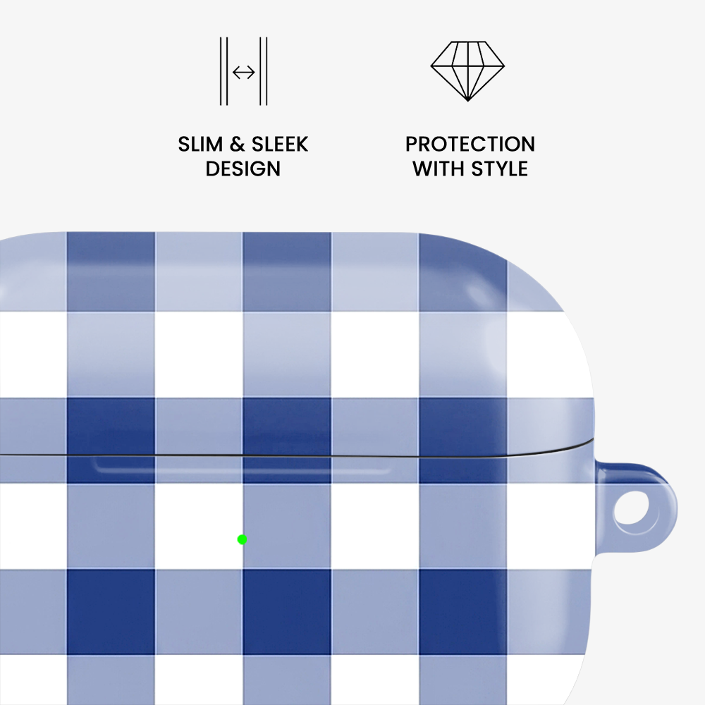Gingham | Blue & White - VI Airpods Case