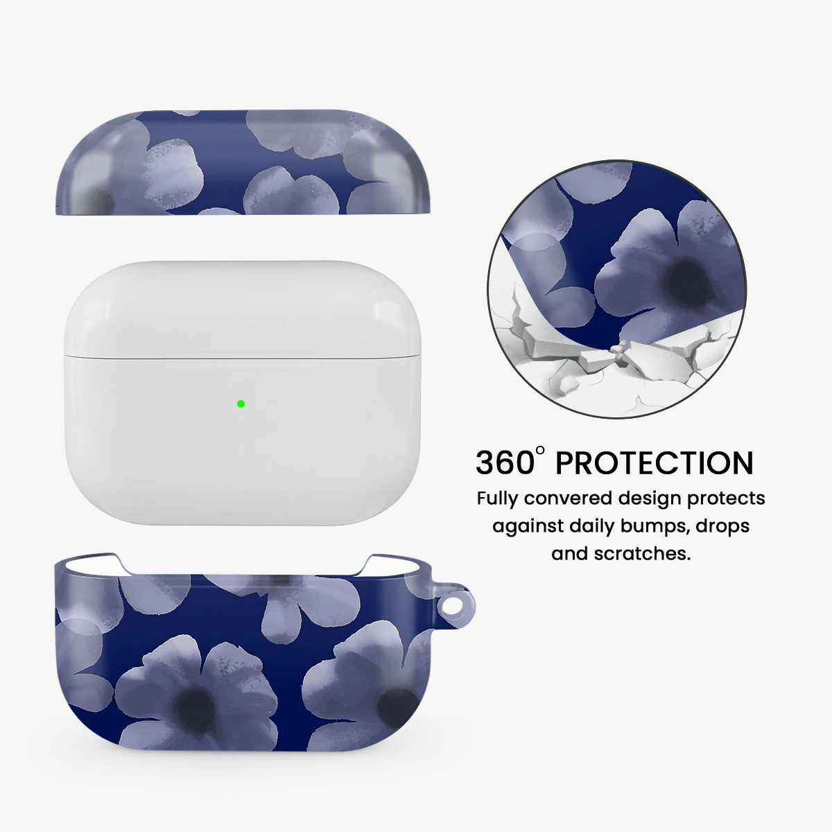 Midnight Blossom Airpods Case