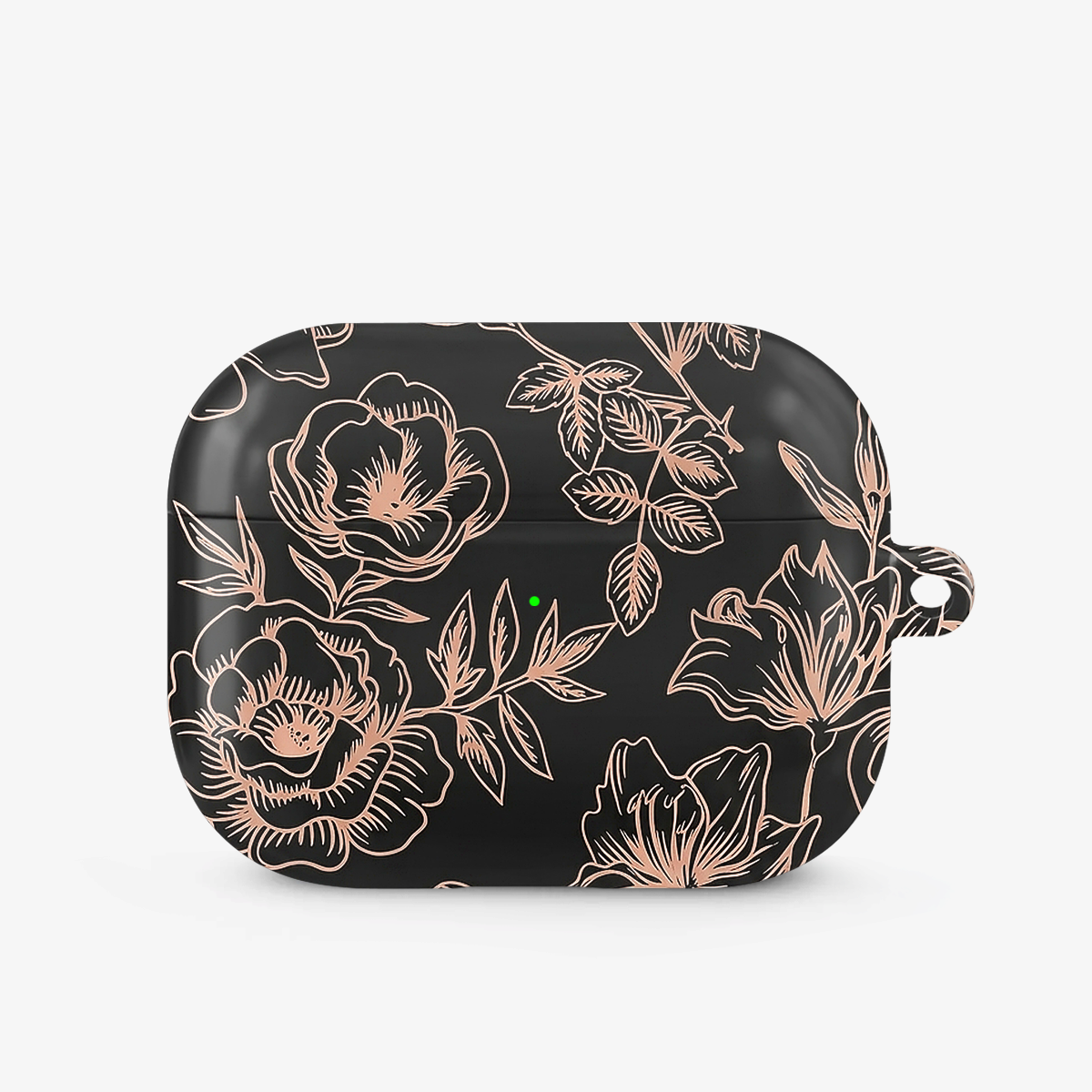 Floral Rose Gold Chrome Airpods Case