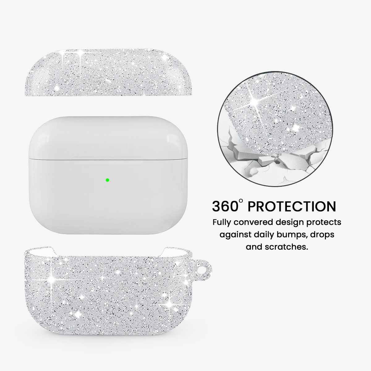 Rhinestone | Black Airpods Case
