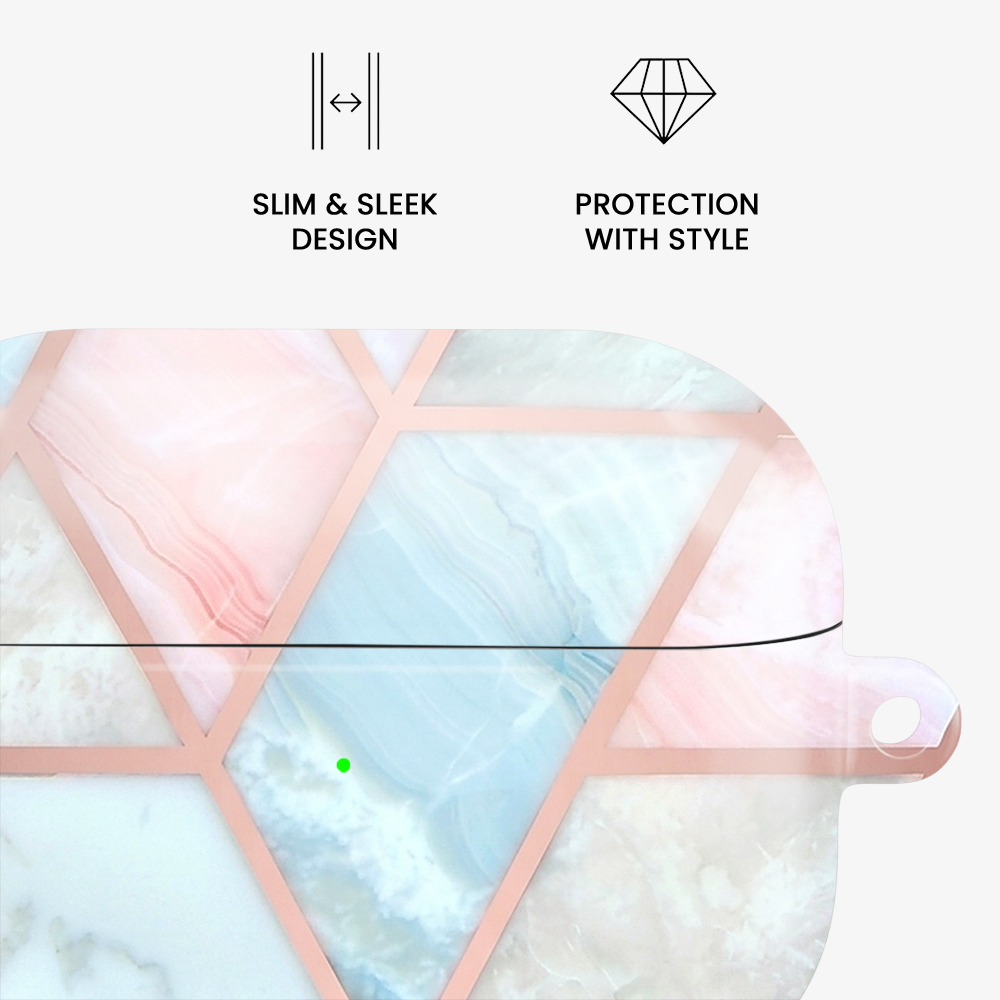 Geometric Marble Airpods Case