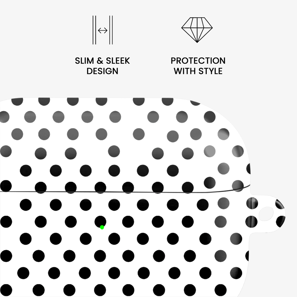 Polka Dot | White & Black I Airpods Case