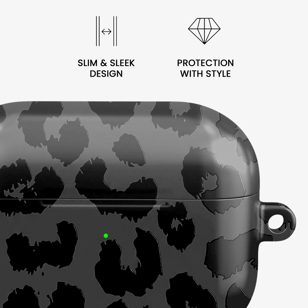 Black Leopard Airpods Case