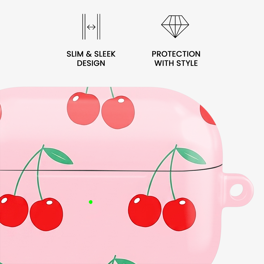 Pink Cherries Airpods Case