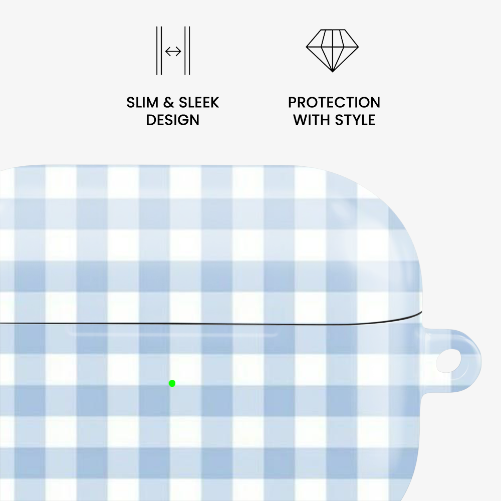 Gingham | Blue & White - IV Airpods Case