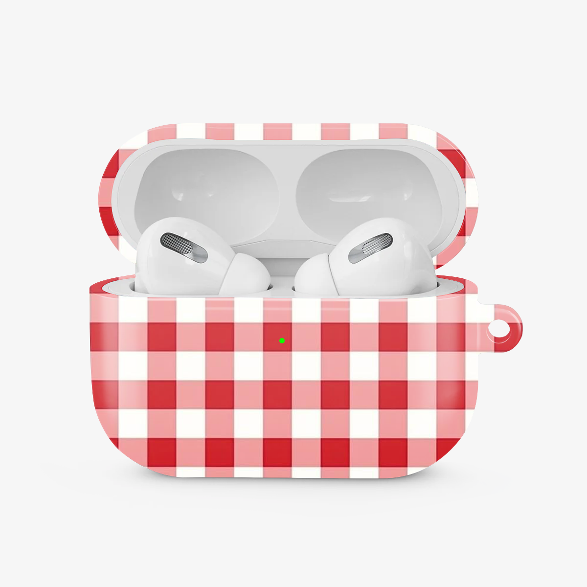 Gingham |Red & White Airpods Case