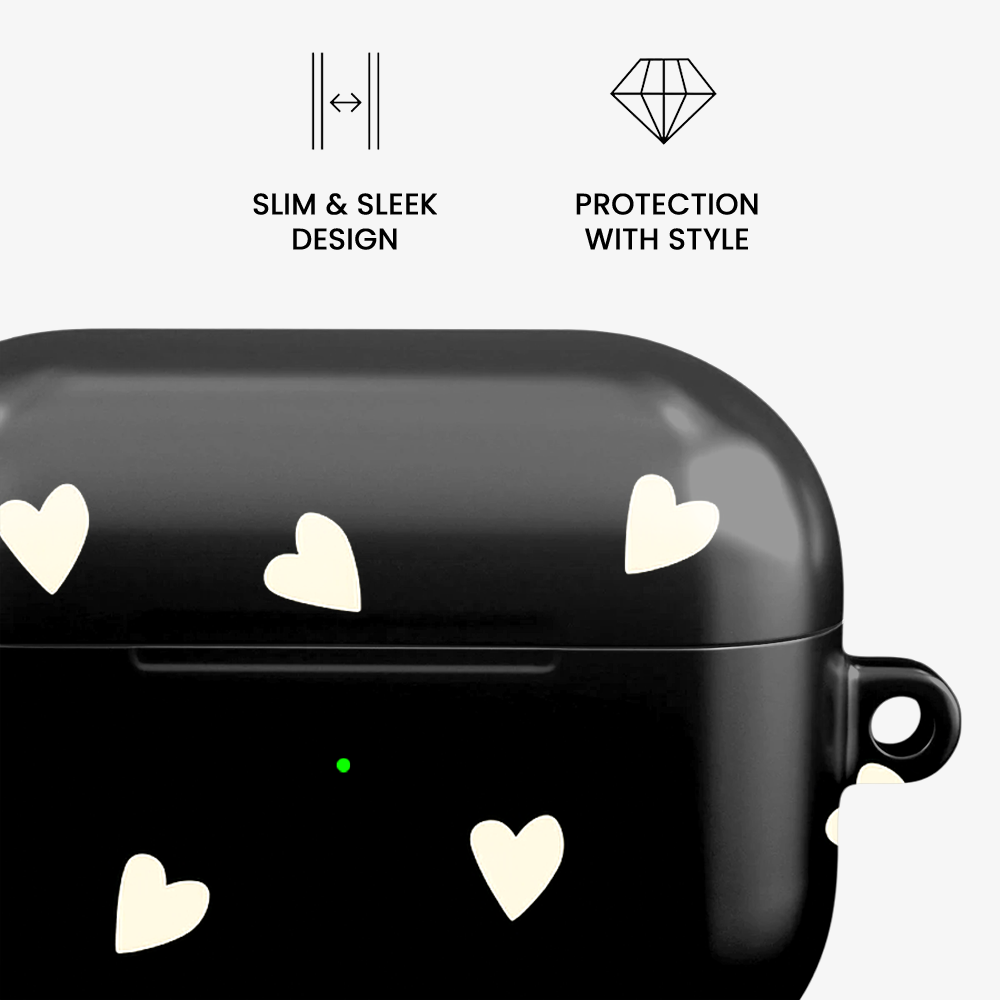 Heartfall | Black Airpods Case