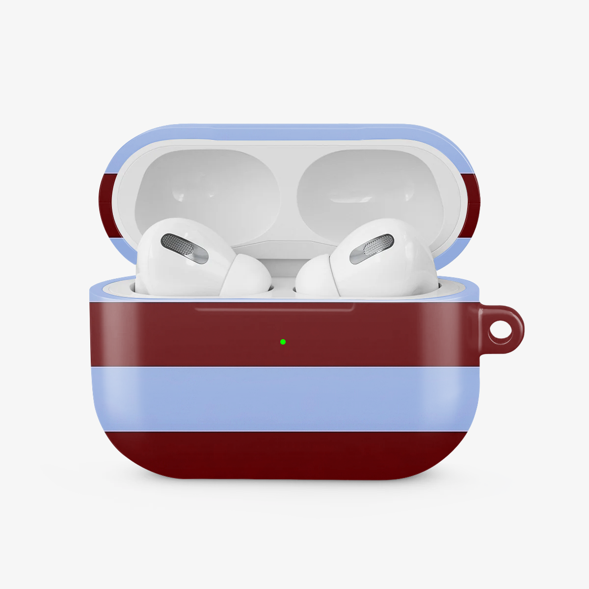 Striped | Blue & Burgundy Airpods Case