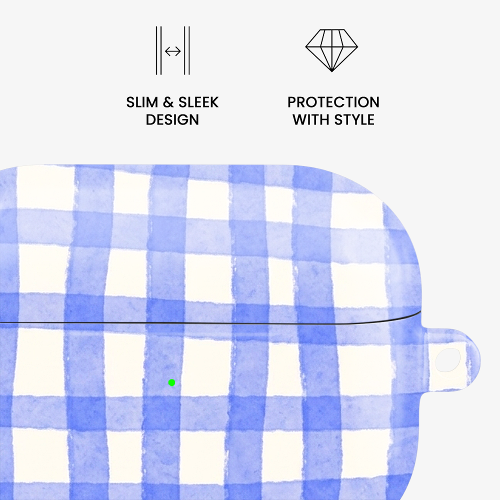 Gingham | Blue & White - III Airpods Case