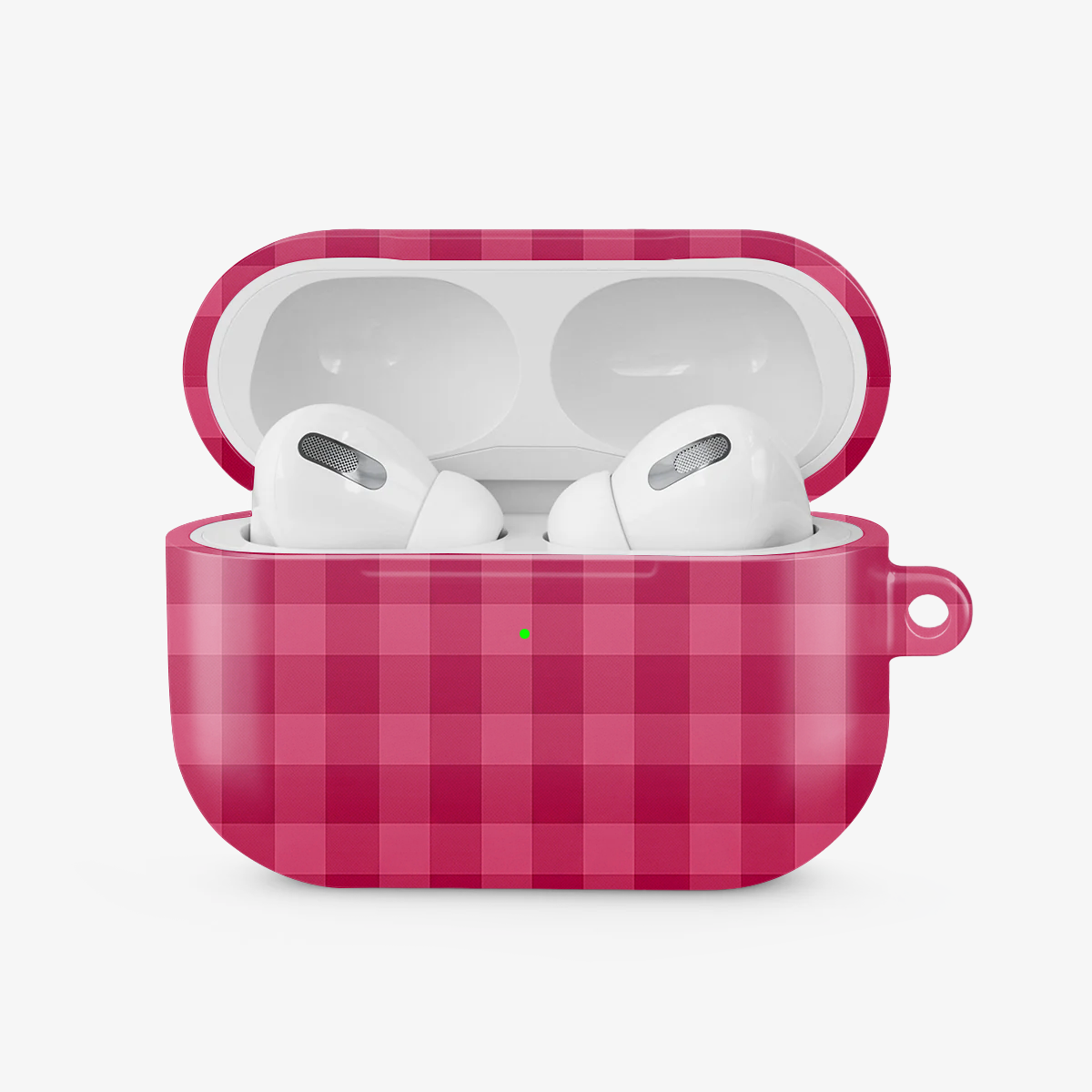 Gingham | Pink & Red Airpods Case