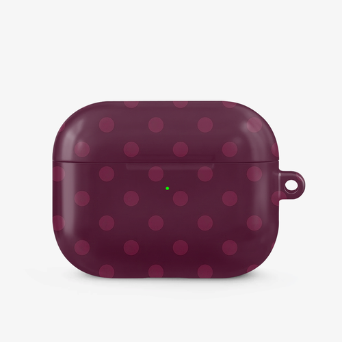 Polka Dot | Burgundy Airpods Case