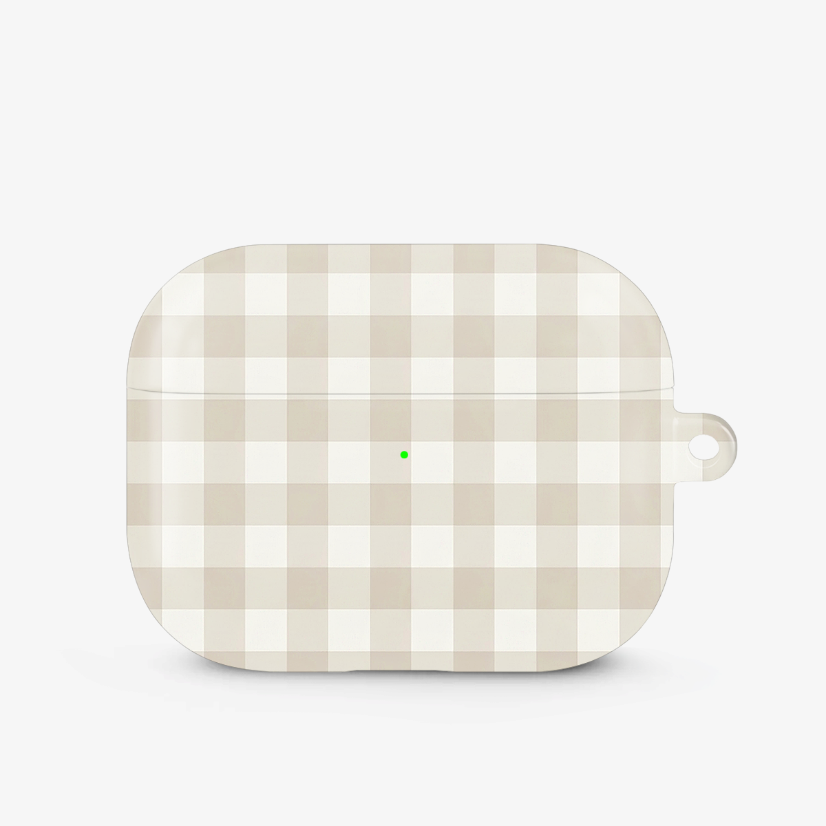 Gingham | Beige Airpods Case